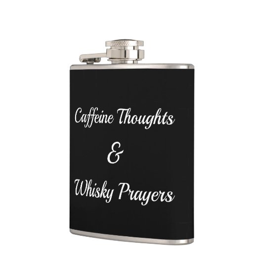 Coffein Thoughts & Whisky Prayers Stress Relief Flachmann (Links)