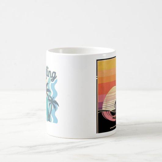 Coffein und Confidence Surf Vibe Tasse (Mittel)