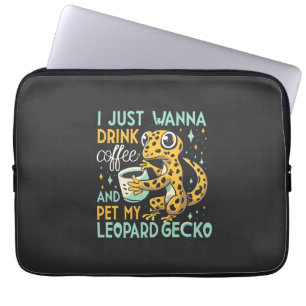 Coffein-Unternehmen: Leopard Gecko Coffee Bliss Laptopschutzhülle