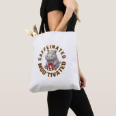 Coffeinated & Moo'motiviert Funny Moo-Deng, Liebe, Tasche (Von Nahem)