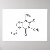 Coffeinchemikalische Formel Kaffeechemikalie Poster (Vorne)