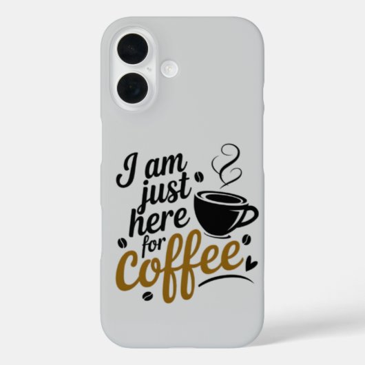 Coffeine Lovers - Edgy Typografy iPhone 16 Case-Mate iPhone Hülle (Rückseite)