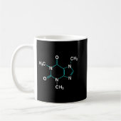 Coffeine Molecule - Funny Coffee Chemie Pullove Kaffeetasse (Links)