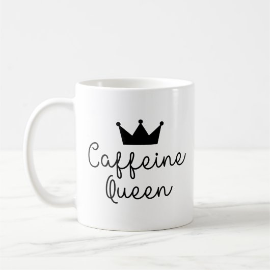 Coffeine Queen Crown Minimal Minimalistisch Niedli Kaffeetasse (Links)