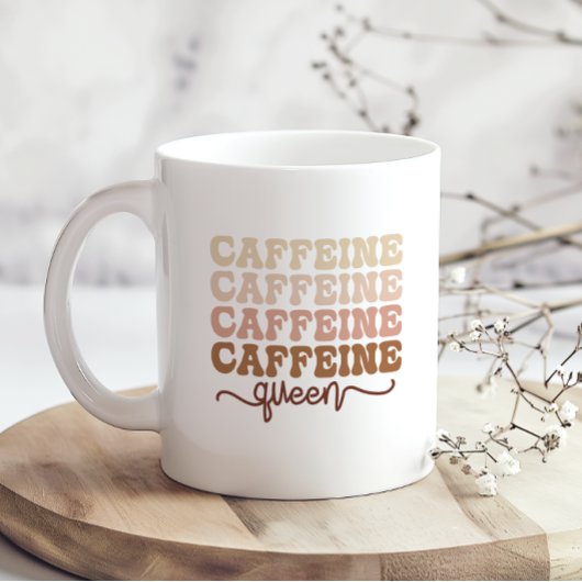 Coffeine Queen I Liebe Kaffeekonzept Funny Happy Kaffeetasse