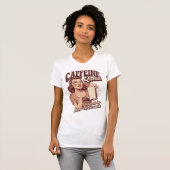 Coffeine Queen - Java & Sarcasm Retro Design T-Shirt (Vorne ganz)