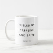 Coffeine Spite Snarky Sarcastic Spaß Personalisier Kaffeetasse (Links)