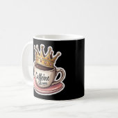 Coffeinkönigin - von Kaffee gekrönt Kaffeetasse (Vorderseite Links)