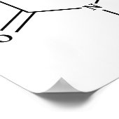 Coffeinmolekül Poster (Ecke)