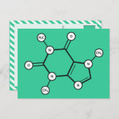 Coffeinmolekül Postkarte (Vorne/Hinten)