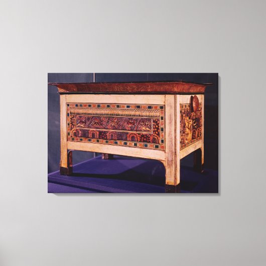 Coffer aus dem Grab von Tutankhamun Leinwanddruck (Vorderseite)