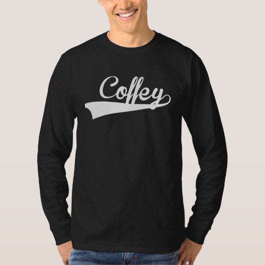 COFFEY Baseball Vintage Retro Font T-Shirt (Vorderseite)