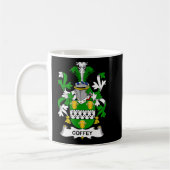 Coffey Coat of Arms Familienwappen Kaffeetasse (Links)