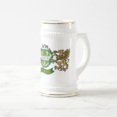 Coffey/O'Coffey - Irish Shield Personalisiert Bierglas (VorderseiteRechts)