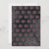 Coffin Black Gray Rose Sparkle Halloween Hochzeit Einladung (Rückseite)