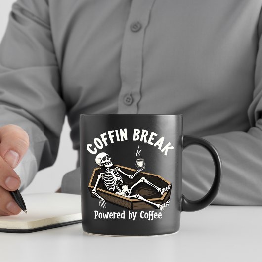 Coffin Break Skeleton Kaffee Tasse