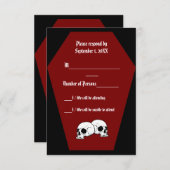 Coffin Ebony III (rot) RSVP-Karte - LND RSVP Karte (Vorne/Hinten)