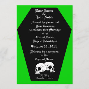 Coffin Ebony (Limon) Hochzeit Einladung