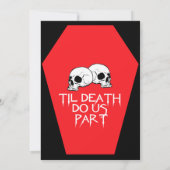 Coffin Ebony (Ruby) Einladung zur Hochzeit (Rückseite)