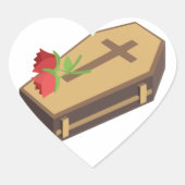 Coffin Emojis Herz-Aufkleber (Vorderseite)