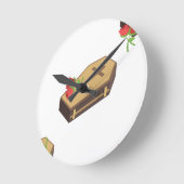 Coffin Emojis Runde Wanduhr (Winkel)