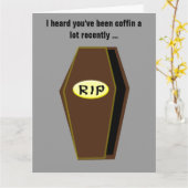 Coffin Funny holen Sie sich bald wieder eine benut Karte (Gelbe Blume)