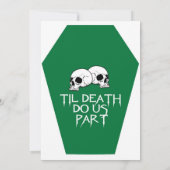 Coffin (grün) Einladung zur Hochzeit (Rückseite)