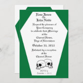 Coffin (grün) Einladung zur Hochzeit (Vorne/Hinten)