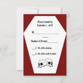 Coffin Ivory II (Rot) RSVP-Karte RSVP Karte (Vorderseite)