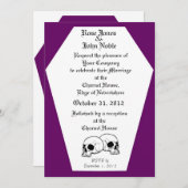 Coffin (Lila) Einladung zur Hochzeit (Vorne/Hinten)