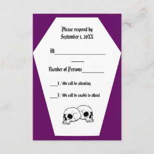 Coffin (Lila) RSVP-Karte RSVP Karte