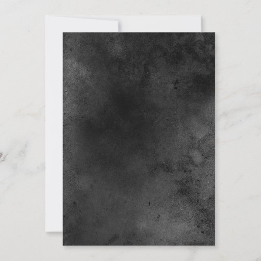 Coffin mit Rose Gothic Wedding Einladung (Rückseite)