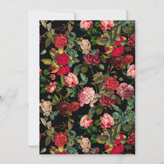 Coffin & Rose R.I.P Junggeselinnen-Abschied Einlad Einladung (Rückseite)