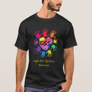 Coffin-Siris-Syndrom Bewusstseinsbildung farbige H T-Shirt