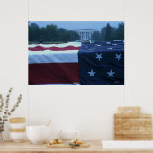 "Coffin" und das Weiße Haus mit Fahne Poster (Küche)