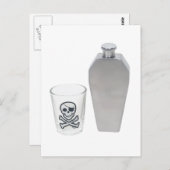 CoffinFlaskShotGlass070109 Postkarte (Vorne/Hinten)
