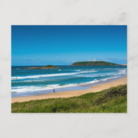 Coffs Harbour Park Beach Seescape Australien Postkarte (Vorderseite)