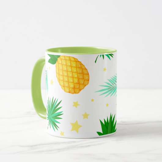 Coffy Tasse WIth Tropic Pattern (Vorderseite Links)