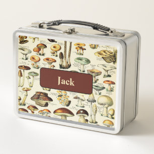Cogagecore Mushrooms Vintag Naturalist Metall Brotdose