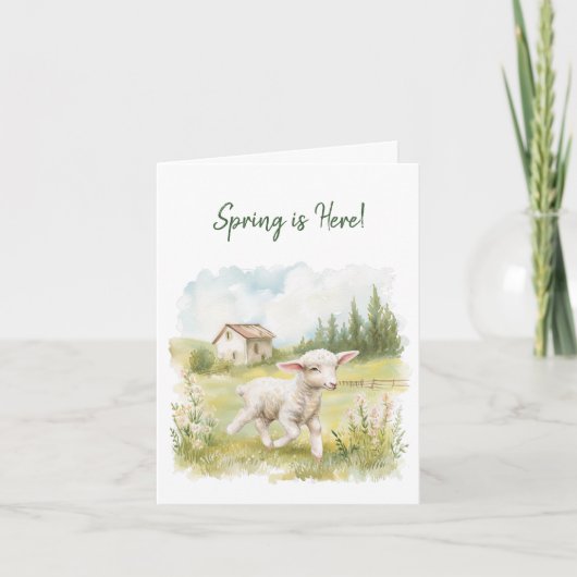 Cogagecore Spring Lamb Grußkarte Karte (Vorderseite)