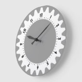 Cogged 01 - Gray Große Wanduhr (Winkel)