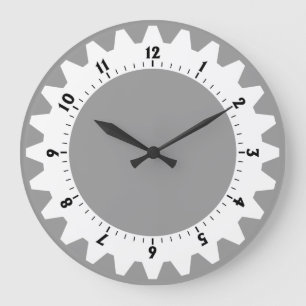 Cogged 01 - Gray Große Wanduhr