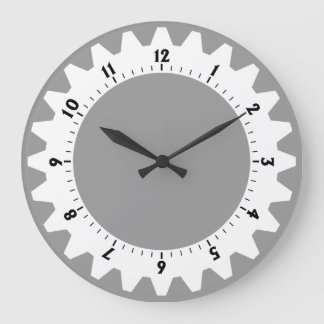 Cogged 01 - Gray Große Wanduhr