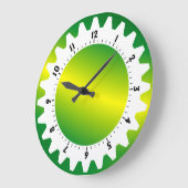 Cogged 01 - Grüne Welle Große Wanduhr (Winkel)