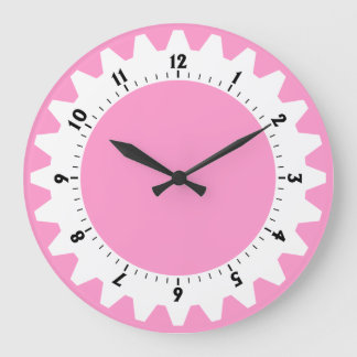 Cogged 01 - Rosa Große Wanduhr
