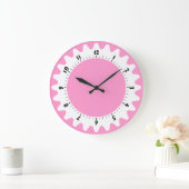 Cogged 01 - Rosa Große Wanduhr (Zuhause)