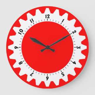 Cogged 01 - Rot Große Wanduhr