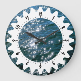 Cogged 01 - Sparkling Water Große Wanduhr