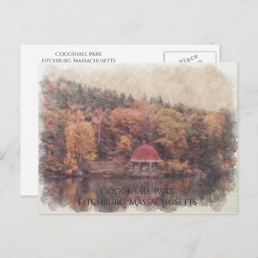 Coggshall Park Fitchburg, Massachusetts Postkarte (Vorne/Hinten)