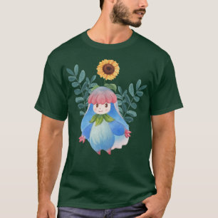 cogingcore Märchengrunge Vintage Sonnenblume Herre T-Shirt